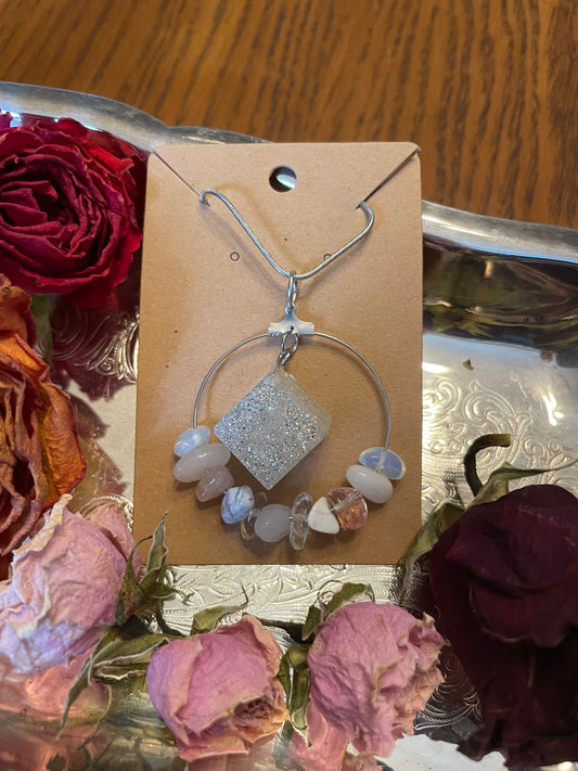 White Sands D6 Necklace with Semi Precious Stones