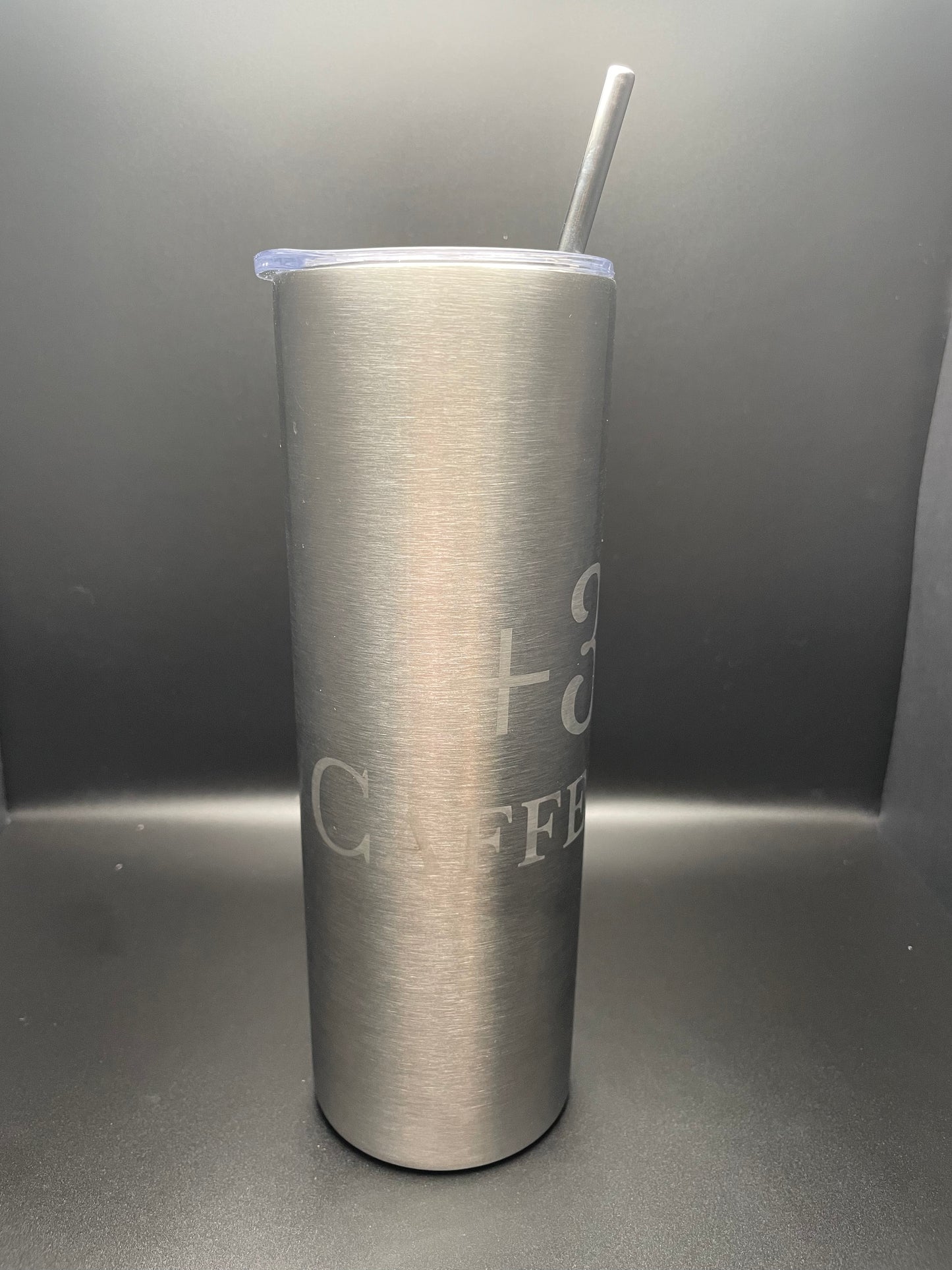 D&D Etched Stainless Steel Insulated Tumbler w/ Straw & Lid